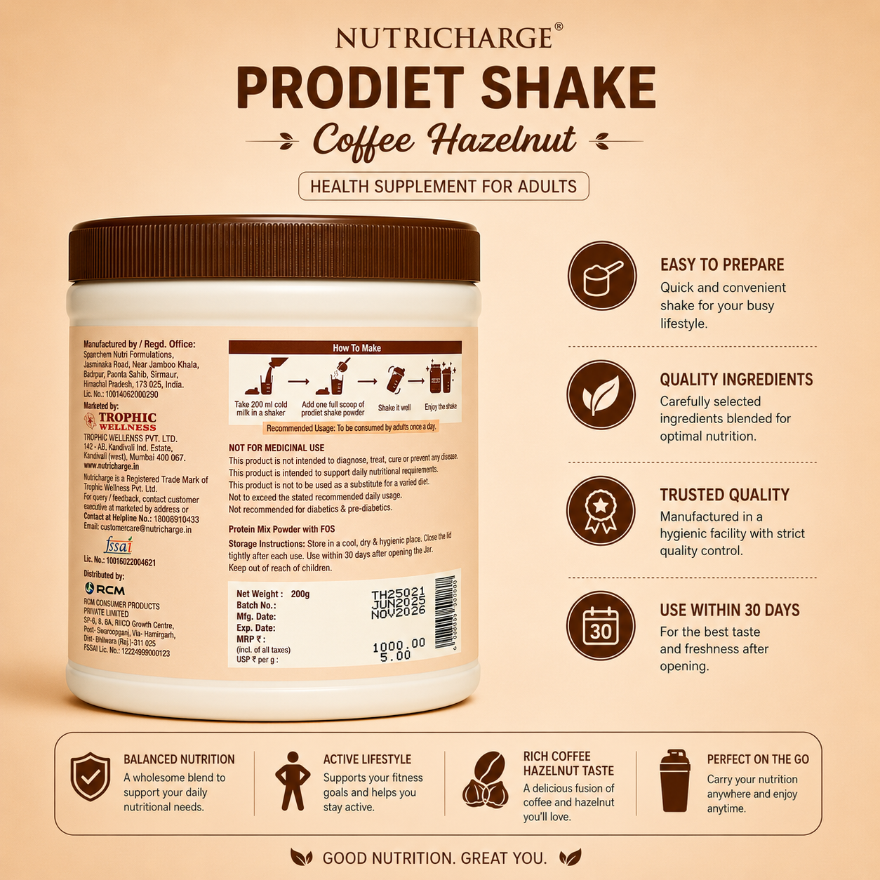 Nutricharge Prodiet Shake